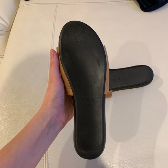 Aska Collection Camel Lizard Ellery Slides - Picture 3 of 11